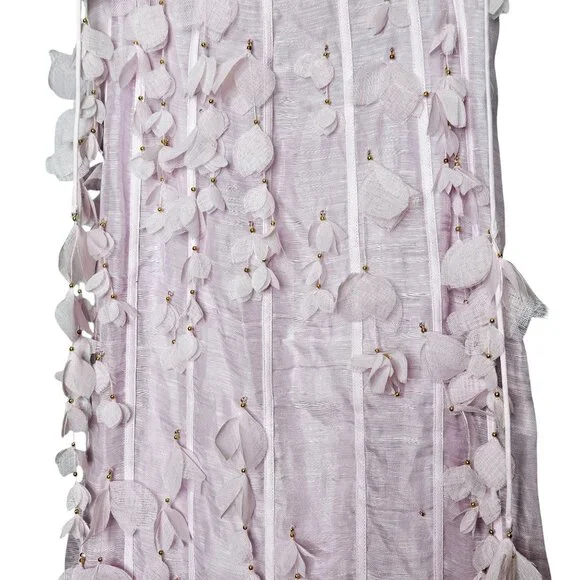 Zimmermann Botanica Petal Floral Applique Lilac Purple Silk Linen Bustier Gown - Picture 8 of 17